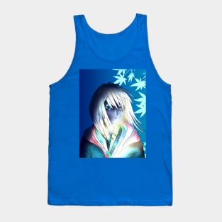 young dark elf in a kimono for dnd and anime fans Tank Top